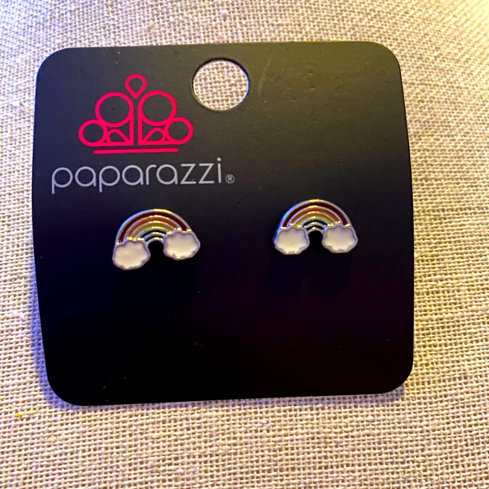 New 🌈 Rainbow Stud Silver Earrings